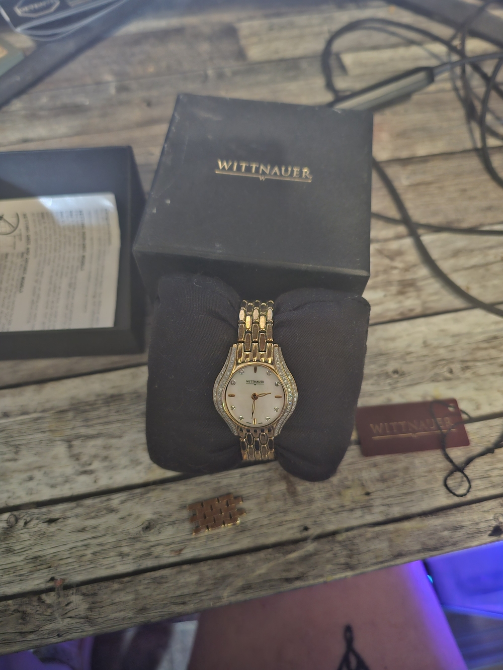 Wittnauer Diamond Gold Mother of Pearl Women's Watch - Picture 4 of 6